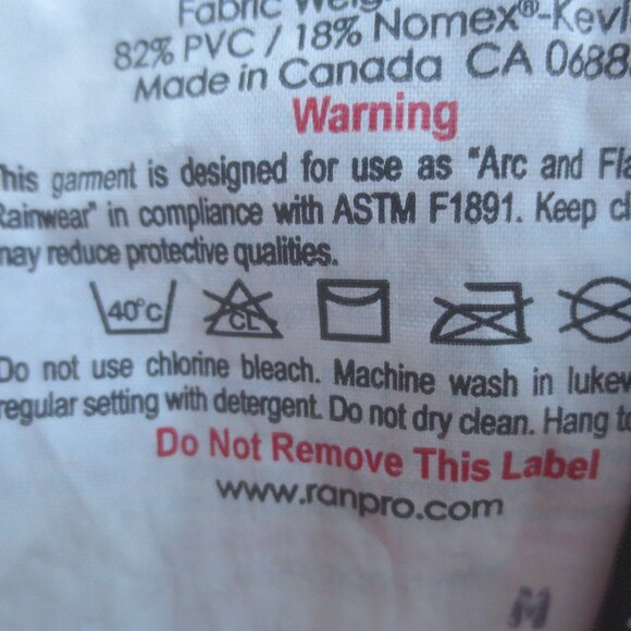 Hi-Vis Flame Gard Utili-Gard Flame Resistant Waterproof Jacket - Size S/M. - Picture 11 of 14